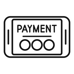 Payment icon outline vector. Money pay