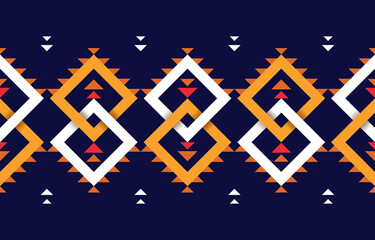 beautiful ethnic abstract art. Ikat seamless pattern in tribal, folk embroidery, Mexican style. Aztec geometric art ornament print. Design for carpet, wallpaper, clothing, wrapping.