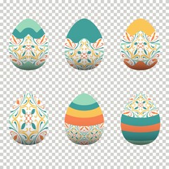 Colorful egg design In celebration of Easter Day. Vector illustration Eps10
