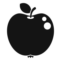 Fresh apple breakfast icon simple vector. Fruit juice