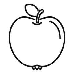Fresh apple breakfast icon outline vector. Fruit juice