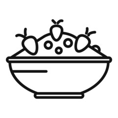 Protein breakfast icon outline vector. Healthy food