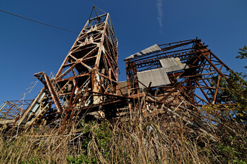 炭鉱施設の廃墟「立坑跡」