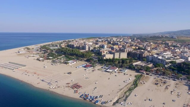 Soverato coastline, aerial view of Calabria