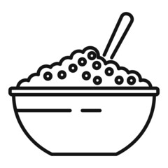 Cereal breakfast icon outline vector. Food meal