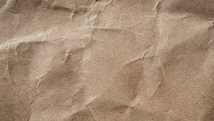 Macro shot of kraft paper as background in beige color