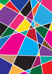 Abstract colorful low polygon triangles pattern  background.