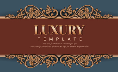 Floral elements Vintage vector, Thai traditional concept for design of invitations, hand drawn style.