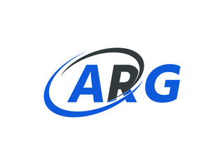 ARG letter creative modern elegant swoosh logo design