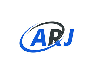 ARJ letter creative modern elegant swoosh logo design
