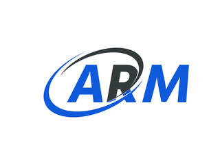 ARM letter creative modern elegant swoosh logo design
