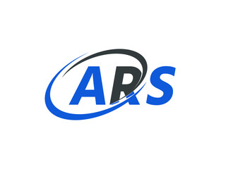 ARS letter creative modern elegant swoosh logo design
