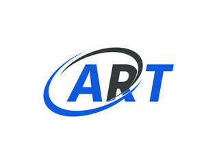 ART letter creative modern elegant swoosh logo design