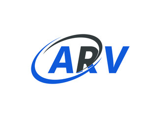 ARV letter creative modern elegant swoosh logo design