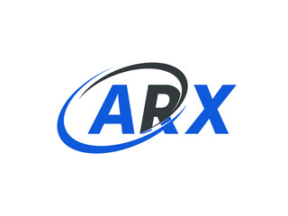 ARX letter creative modern elegant swoosh logo design