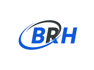 BRH letter creative modern elegant swoosh logo design