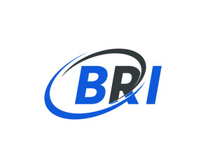 BRI letter creative modern elegant swoosh logo design