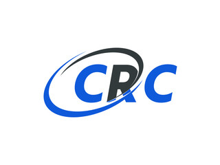 CRC letter creative modern elegant swoosh logo design