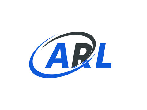 ARL letter creative modern elegant swoosh logo design