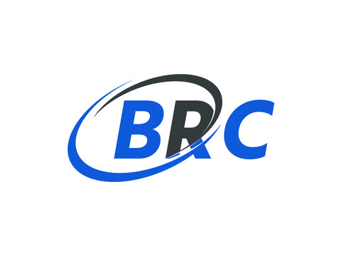 BRC letter creative modern elegant swoosh logo design