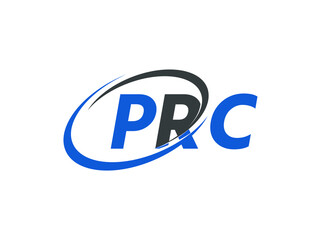 PRC letter creative modern elegant swoosh logo design