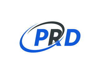 PRD letter creative modern elegant swoosh logo design