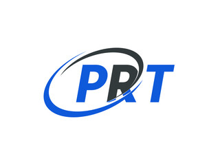 PRT letter creative modern elegant swoosh logo design