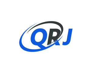 Obraz premium QRJ letter creative modern elegant swoosh logo design
