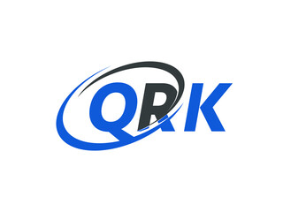 Obraz premium QRK letter creative modern elegant swoosh logo design