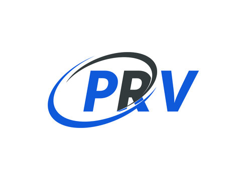 PRV letter creative modern elegant swoosh logo design