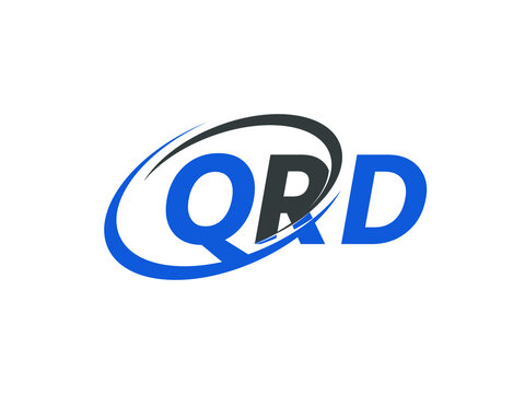 QRD letter creative modern elegant swoosh logo design