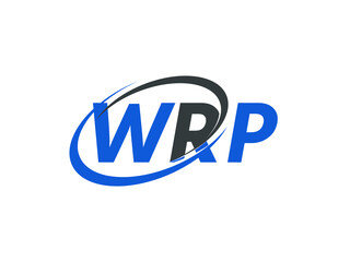 WRP letter creative modern elegant swoosh logo design