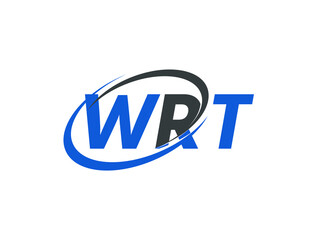 WRT letter creative modern elegant swoosh logo design