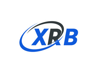 Obraz premium XRB letter creative modern elegant swoosh logo design