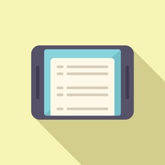 Online task icon flat vector. Test project