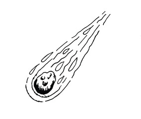 Hand drawn asteroid