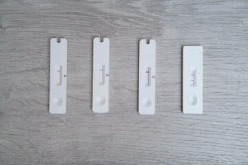 Covid-19 antigen test with negative and positive results
