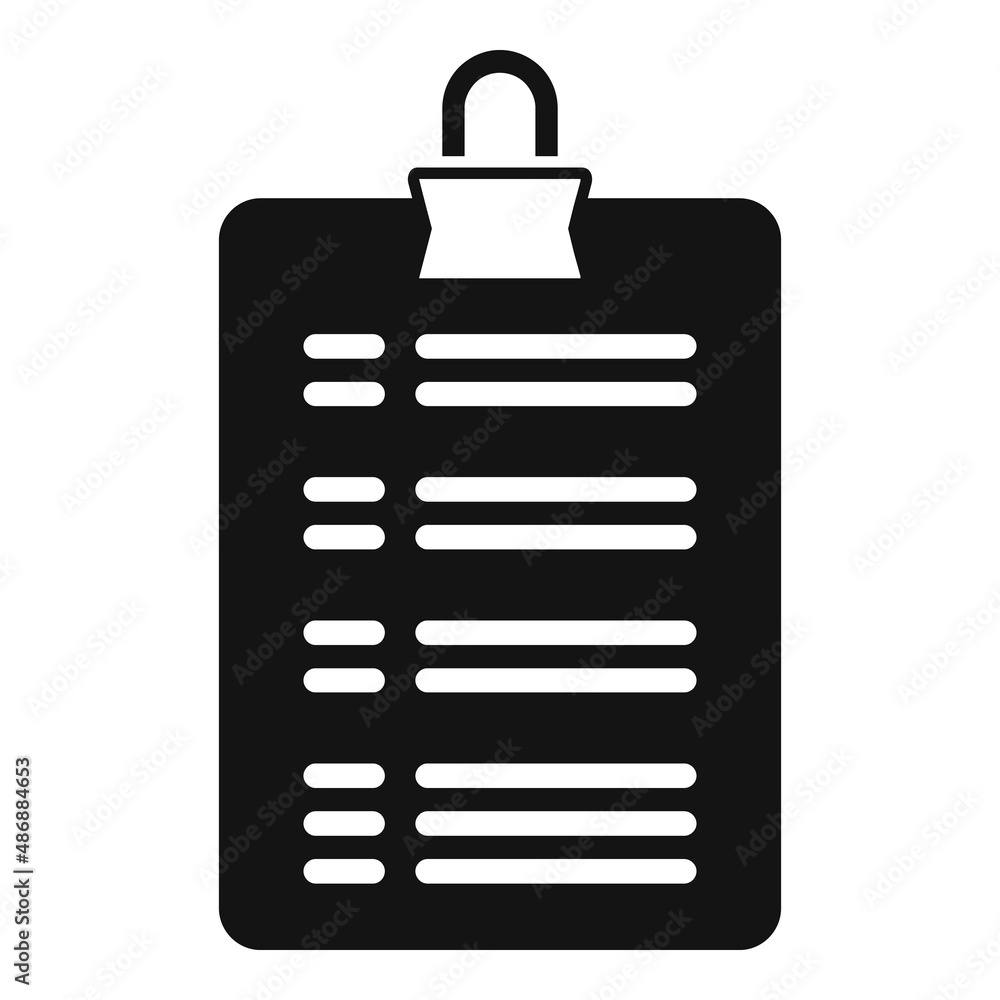Poster paper report icon simple vector. business document