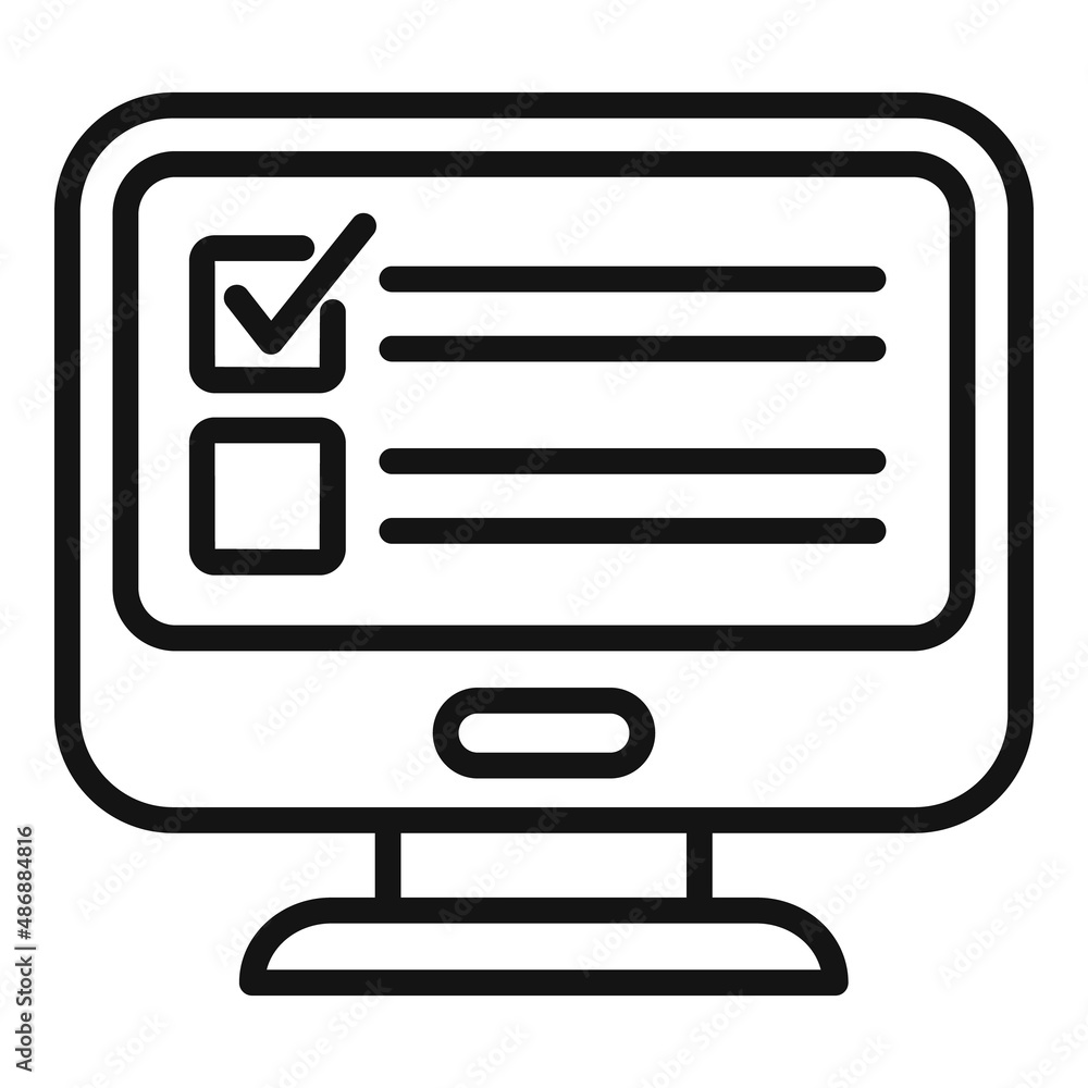 Poster document icon outline vector. paper project