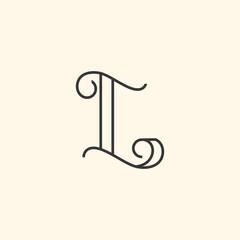 L logo design vector template