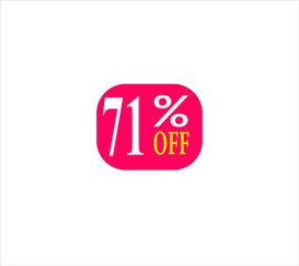 71 offer tag discount vector icon stamp