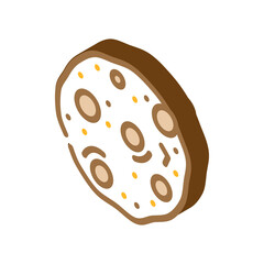 cookie pastry food isometric icon vector. cookie pastry food sign. isolated symbol illustration