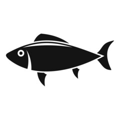 Dog food fish icon simple vector. Animal pet