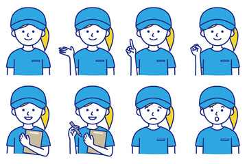 人 シャツ 半袖 帽子 AI 素材 イラスト ベクター