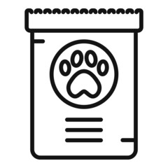 Liquid dog food pack icon outline vector. Animal pet