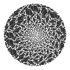 Deal handshake symbols are grouped into bubble group. Deal handshake icon spheric collage. Abstract spheric cluster collage is designed from deal handshake icons.