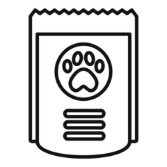 New cookie dog food icon outline vector. Animal feed