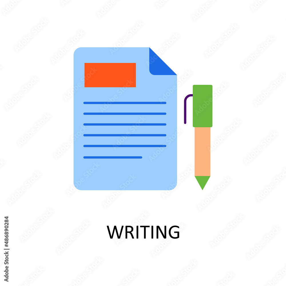 Poster writing vector flat icon design illustration. banking and payment symbol on white background eps 10 