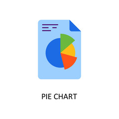 Pie Chart Vector Flat Icon Design illustration. Banking and Payment Symbol on White background EPS 10 File