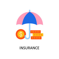 Insurance Vector Flat Icon Design illustration. Banking and Payment Symbol on White background EPS 10 File